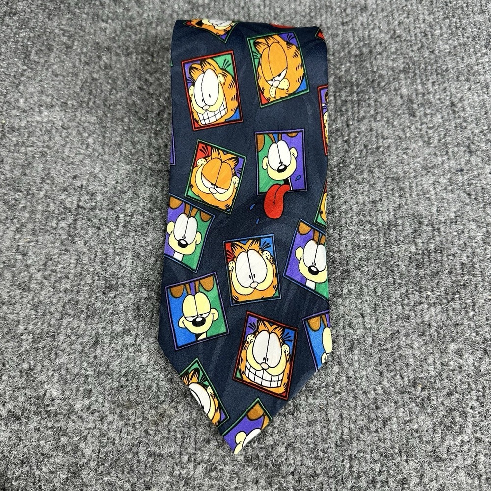 Vintage GARFIELD 1978 Balancine Hot Cakes Necktie Golf‎ Theme 60X3.5"